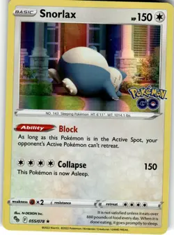 Snorlax - 55/078 (Cosmos Holo) Promo Miscellaneous Cards & Products 055/078 LP - Image 1