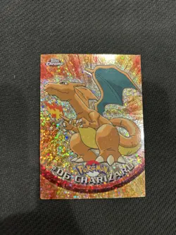 Pokemon 2000 Topps Chrome Charizard Sparkle Rare Card #6 - Image 1