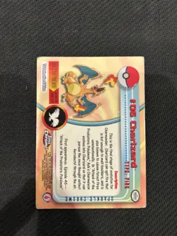 Pokemon 2000 Topps Chrome Charizard Sparkle Rare Card #6 - Image 4