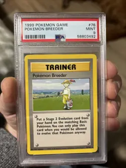 1999 Pokemon Base Set Unlimited Pokemon Breeder #76 PSA 9 - Image 1