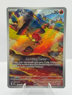 Pokemon Magby 186/182 Paradox Rift Holo Illustration Rare Pokemon TCG Card - Image 1