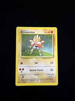 Pokemon TCG Hitmonchan 7/102 Unlimited Holo Rare Base Set - Image 1