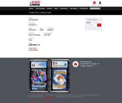 Pokemon Silver Tempest Ultra Rare Omastar V 035/195 CGC 10 (9.5) Gem Mint - Image 3