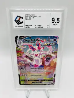 CCC 9,5 Carte Pokemon Nymphali VMAX 212/203 EB7 Evolution Celeste - Image 2