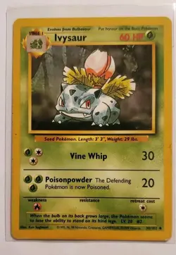 Ivysaur 30/102 Base Set 1999 Pokemon TCG Card NM - Image 1