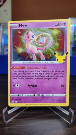 Pokemon TCG Mew 011/025 Celebrations 25th Anniversary Holo Rare NM - Image 1