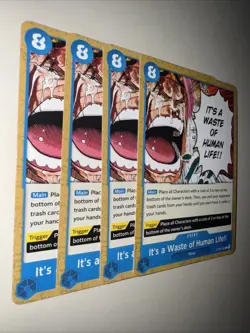 OP05-058 It's a Waste of Human Life!! One Piece CCG Playset X4 English NM Awake - Image 2