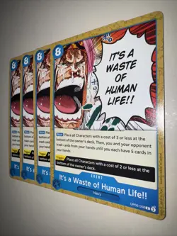 OP05-058 It's a Waste of Human Life!! One Piece CCG Playset X4 English NM Awake - Image 3