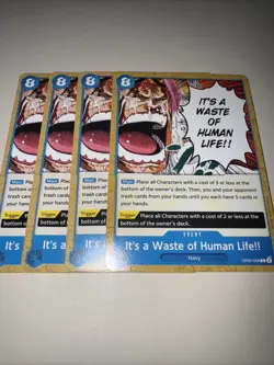OP05-058 It's a Waste of Human Life!! One Piece CCG Playset X4 English NM Awake - Image 4