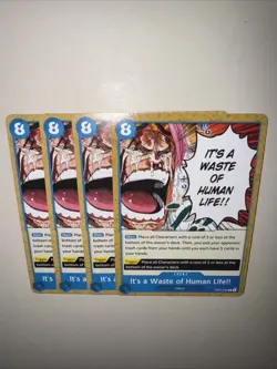 OP05-058 It's a Waste of Human Life!! One Piece CCG Playset X4 English NM Awake - Image 5