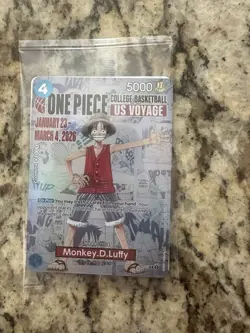 Sealed- Bandai One Piece CCG Monkey.D.Luffy P-055 US Voyage Promo Character Card - Image 1
