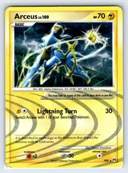 Arceus AR6 2009 Platinum Arceus Pokemon Card Nintendo Holo Rare Exclusive - Mp - Image 1