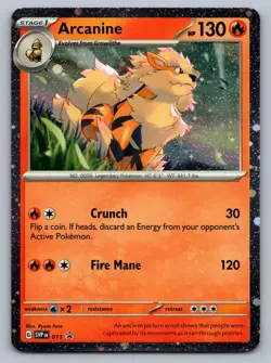 Pokemon TCG SV: Scarlet & Violet Promo Cards Arcanine 011 - Image 1