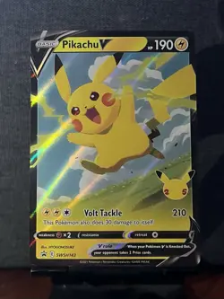 Pikachu V SWSH143 SWSH: Sword & Shield Promo Cards Holo Near Mint - Image 1