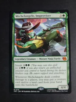 Michelangelo, Improviser Mythic MTG Ninja Turtles - Image 1