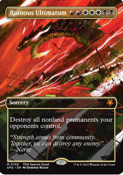 Ruinous Ultimatum (Borderless) [Tarkir: Dragonstorm Special Guests] Near Mint - Image 1