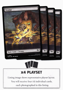 x4 Swamp (Foil) 0255 TMT [Teenage Mutant Ninja Turtles] TMNT MTG - PLAYSET 💀 - Image 1