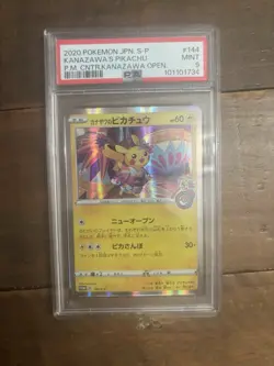 2020 Pokemon JPN S Promo #144 Kanazawa's Pikachu PSA 9 - Image 1