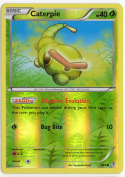 Caterpie 3/83 Generations Reverse Holo Pokemon Card - Image 1