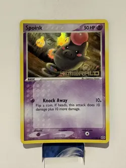 Pokemon Card - Spoink Emerald 65/106 Reverse Holo Stamped LP/NM - Image 1