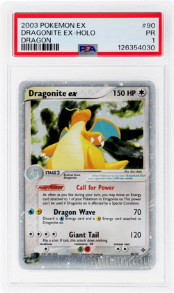 2003 Pokemon Ex Dragon Dragonite Ex Holo #90 PSA 1 - Image 1