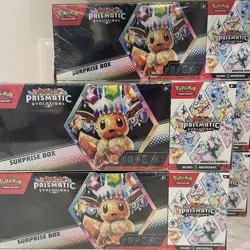 5x Lot - Sam’s Club Pokemon Prismatic Evolutions Surprise Box & Booster Bundle - Image 1