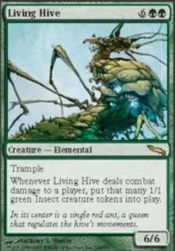 MTG Living Hive, Mirrodin, Damaged, English - Image 1