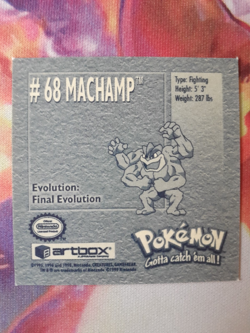 Machamp #68 1999 Pokemon Artbox Sticker LP - Image 2