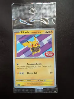 Pokemon Pikachu Berkemeja Batik Indonesia Journey 154/SV-P Promo Sealed New - Image 3