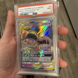 Muk & Alolan Muk GX 61/214 Sm-Unbroken Bonds Holo Pokemon PSA 9 - Image 4
