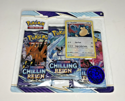 Pokemon Sword & Shield Chilling Reign Snorlax 3-Pack Blister Set Factory Sealed - Image 1