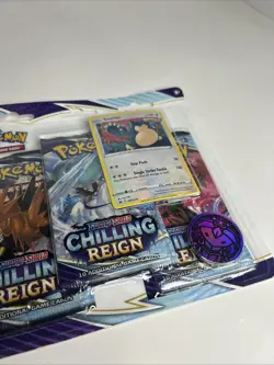 Pokemon Sword & Shield Chilling Reign Snorlax 3-Pack Blister Set Factory Sealed - Image 3