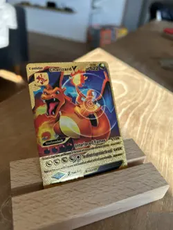 Pokemon Gold Foil Fan Art Karte Charizard V 522HP SRL07-03 - Image 1
