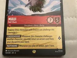 Disney Lorcana Azurite Sea Maui Half Shark Legendary 124/204 Non Foil - Image 4