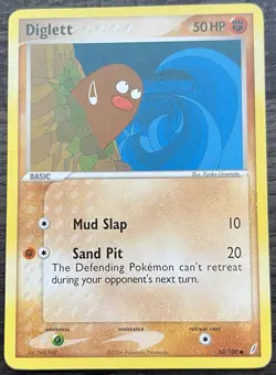 Diglett 50/100 Pokemon TCG EX Crystal Guardians Common Moderate Play MP - Image 1