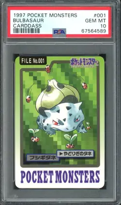 Bulbasaur Pokemon 1997 Bandai Carddass Japanese #001 PSA 10 - Image 1