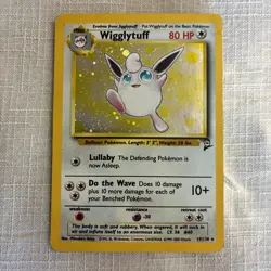 Pokemon TCG Wigglytuff 19/130 Base Set 2 Holo Rare - MP - Image 1