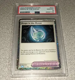 Drops In The Ocean 021/034 CLB Holo Pokemon Trading Card Game Classic PSA 10 - Image 2