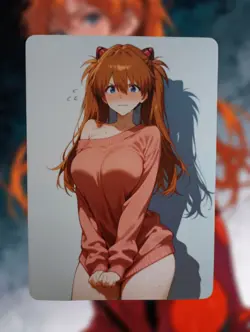 Asuka Langley Soryu Neon Genesis Evangelion Anime Waifu Sexy Doujin Hentai Card - Image 1