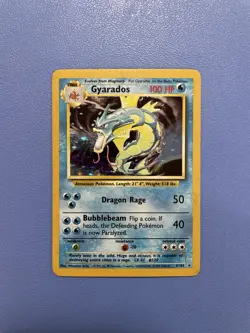 Gyarados 6/102 Holo Rare Base Set Pokemon Card - Moderately Played - Image 1