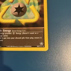 Recycle Energy 1st Edition Non Holo Rare Pokemon TCG Card Neo Genesis 105/111 MP - Image 5