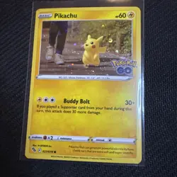 Pokemon TCG- Pikachu 027/078- Cosmo Holo Card- Pokemon Go - Image 1