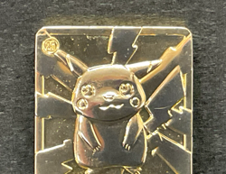 1999 Nintendo Pokemon Pikachu #25 Gold Tone Or Plated Card - Image 3