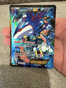 2015 POKEMON XY DOUBLE CRISIS 6 FULL ART/TEAM AQUA'S KYOGRE EX - Image 2