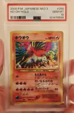 Pokemon PSA 10 Ho-Oh #250 Holo Neo 3 Jp - 2000 - Image 1