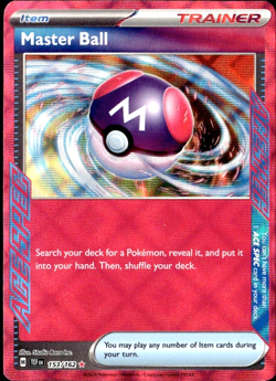 Master Ball 153/162 Temporal Forces Pokemon TCG Ace Spec - Image 1
