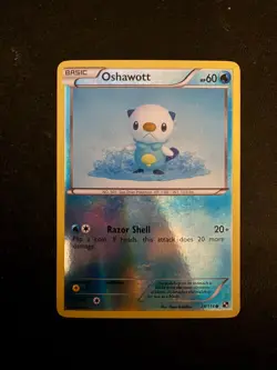 Oshawott - 27/114 - Pokemon Black & White Reverse Holo - LP+ - Image 1