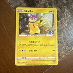 Pokemon Pikachu SWSH234 Basic Mouse HP 60 Pokemon GO Promo Holo English - Image 1