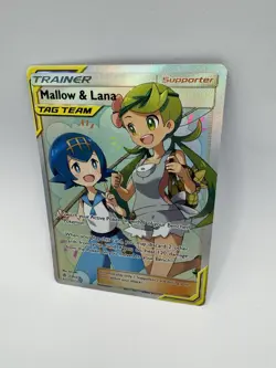 2019 Pokemon Mallow&Lana Cosmic Eclipse Full Art Holo TAGTEAM Trainer Ultra Rare - Image 2