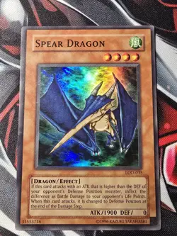 Yugioh! Spear Dragon - LOD-035 Super Rare Unlimited - MP - Image 1